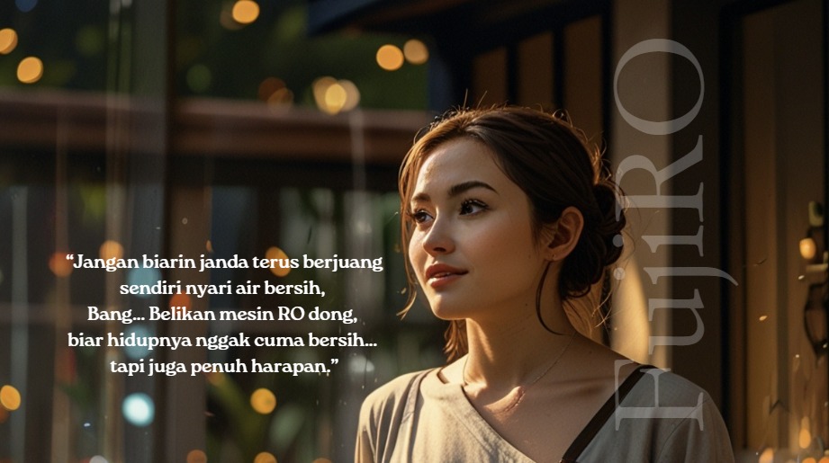 Perempuan di pedesaan berharap air bersih, simbol harapan akan mesin RO untuk atasi krisis air.