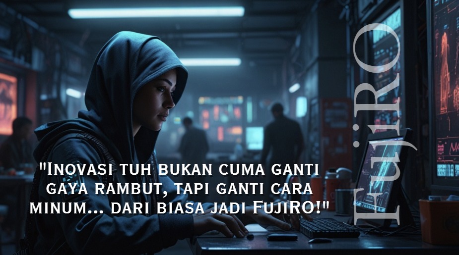 inovasi depot air minum modern FujiRO dengan desain futuristik dan teknologi RO canggih