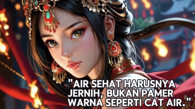 "Air sehat harusnya jernih, bukan penuh warna endapan seperti cat air yang menandakan pencemaran"