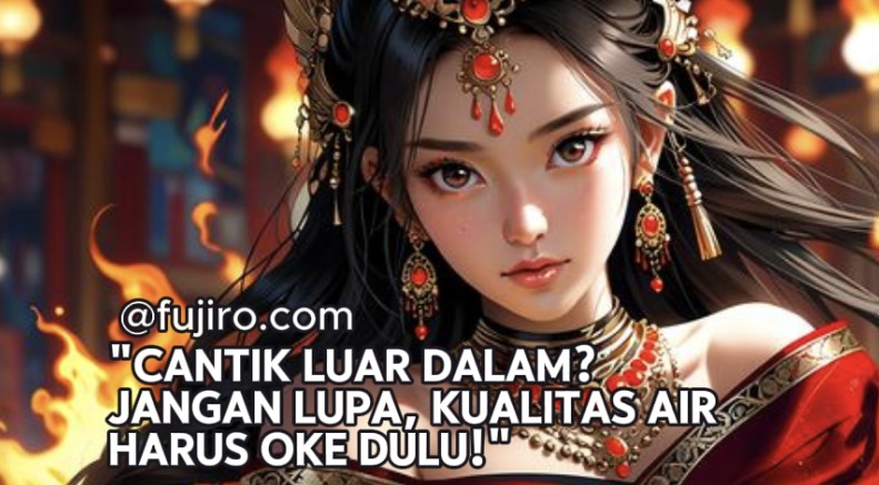"Ilustrasi cantik luar dalam dengan pesan penting tentang menjaga kualitas air agar tetap sehat"